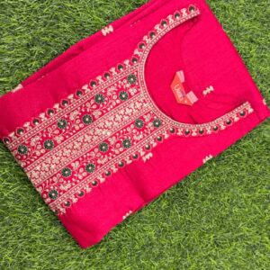 Side Open Top Patch Work Rani Pink-1002