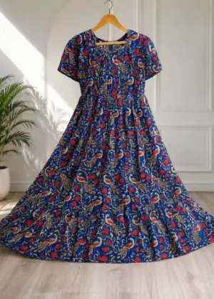 Kalamkari Cotton Umbrella Kurti-HIFI86