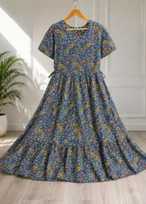 Kalamkari Cotton Umbrella Kurti-HIFI88