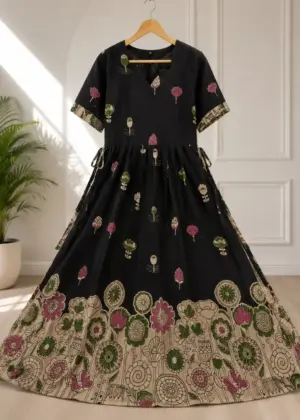 Kalamkari Cotton Umbrella Kurti-HIFI81