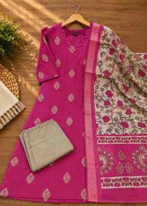 Premium Look Raw Silk 3 Piece Set Kurti-HIFI97