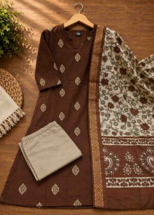 Premium Look Raw Silk 3 Piece Set Kurti-HIFI95