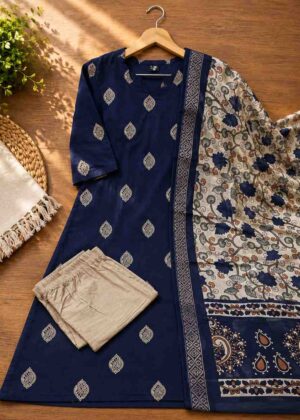 Premium Look Raw Silk 3 Piece Set Kurti-HIFI92