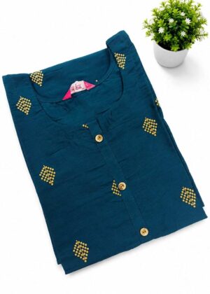 Premium Semi Raw Silk Side Open Kurti-HIFI182