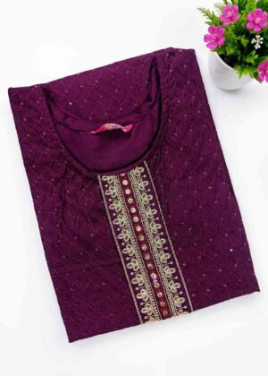 Trendy Side Open Kurti with Sequence Work-HIFI185