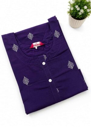 Premium Semi Raw Silk Side Open Kurti-HIFI180