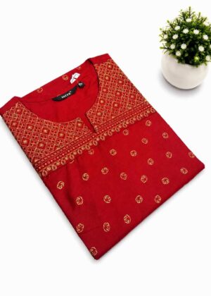 Trending Zora Premium Silk Kurti with Side Pocket-HIFI140