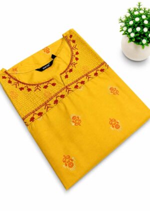 Trending Zora Premium Silk Kurti with Side Pocket-HIFI149