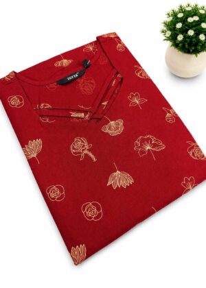 Trending Zora Premium Silk Kurti with Side Pocket-HIFI142