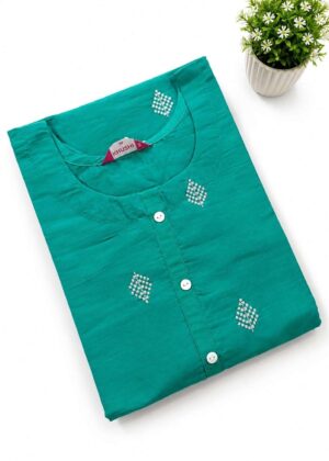 Premium Semi Raw Silk Side Open Kurti-HIFI181