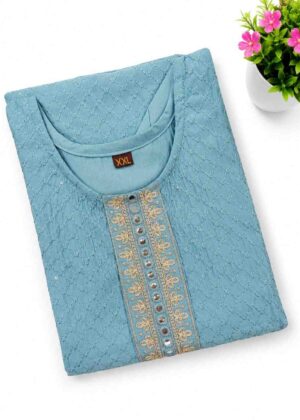 Trendy Side Open Kurti with Sequence Work-HIFI184