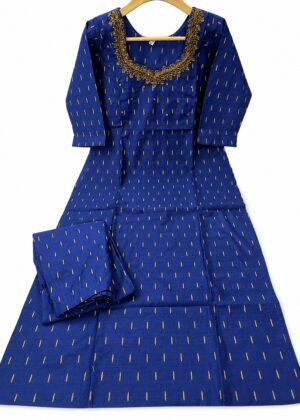 Premium Raw Silk Embroidered 2 Piece Kurti Set – HIFI246