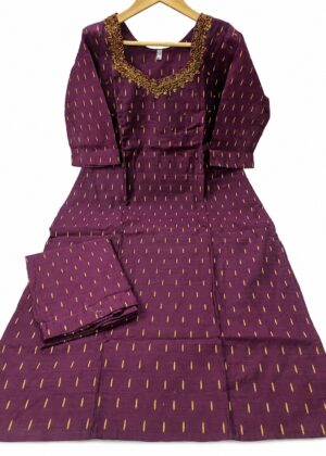 Premium Raw Silk Embroidered 2 Piece Kurti Set – HIFI247