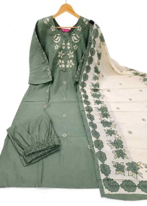 Ethnic Charm Roman Silk 3 piece set-HIFI386